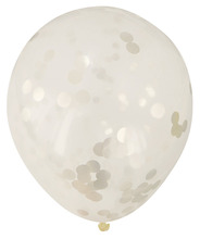 Konfettiballong 30 cm 5 stk. gull